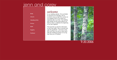Classic - Red Balloon Wedding Website Design