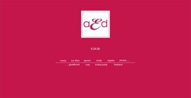 Milan - Magenta Wedding Website Design